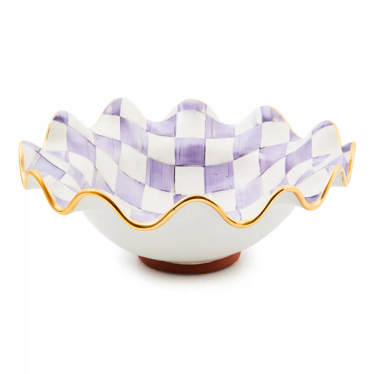 Courtly Check Medium Ceramic Fluted Serving Bowl