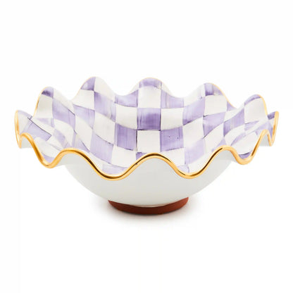 Courtly Check Medium Ceramic Fluted Serving Bowl