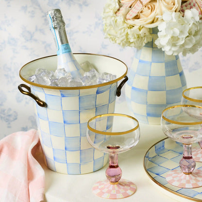 Violet Check Wine Cooler