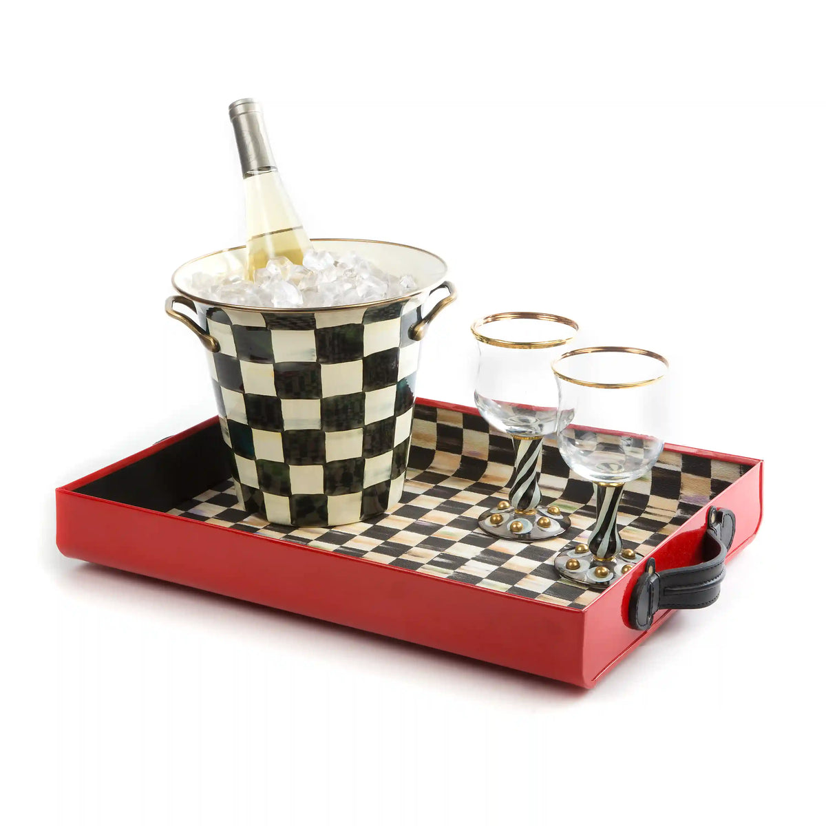 Violet Check Wine Cooler