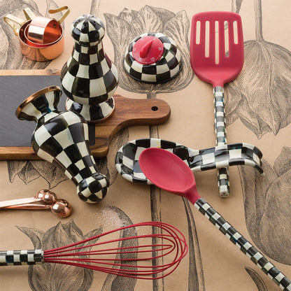 Violet Check Spoon Rest