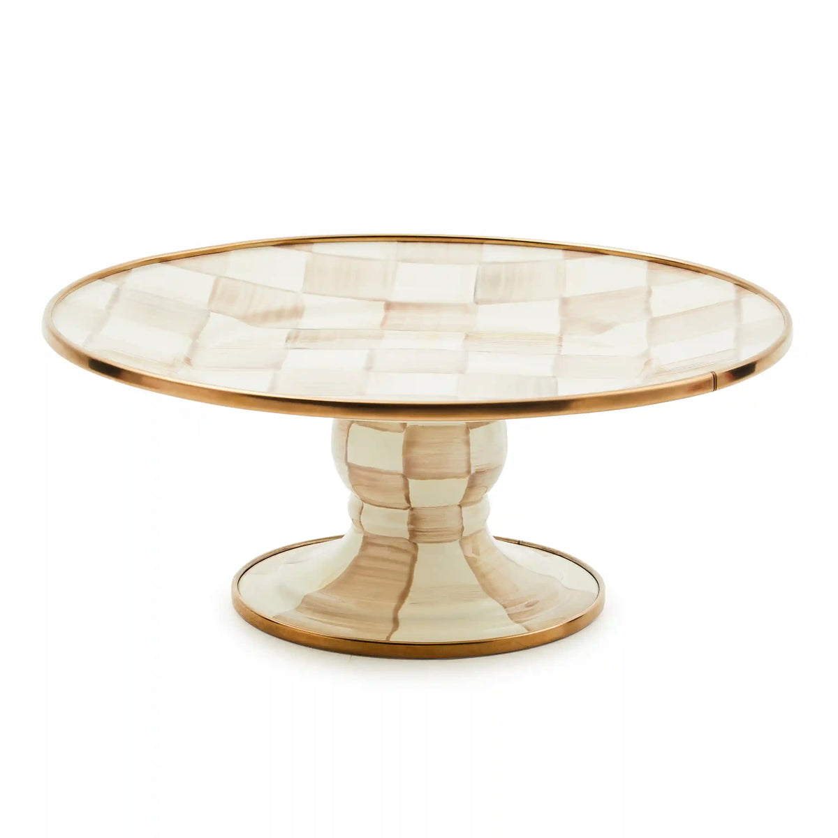 Violet Check Mini Pedestal Platter