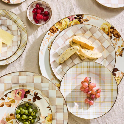 Rosy English Garden Enamel Serving Platter