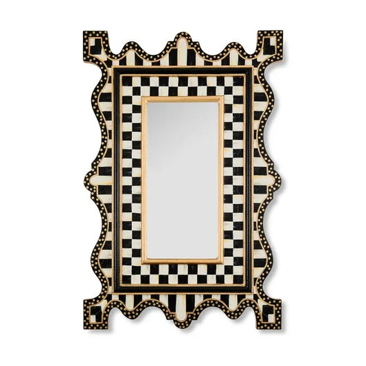 Courtly Check & Stripe Small Wall Mirror