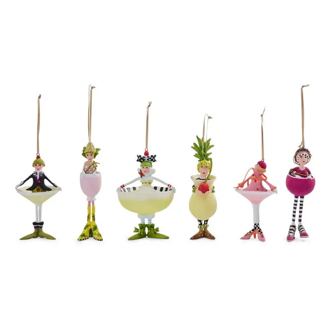 Patience Brewster Mini Cocktail Ornaments, Set of 6