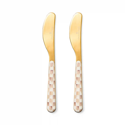 Sterling Check Bistro Spreaders, Set of 2