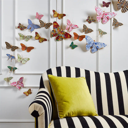 Rosy Check Wall Decor Butterfly Duo