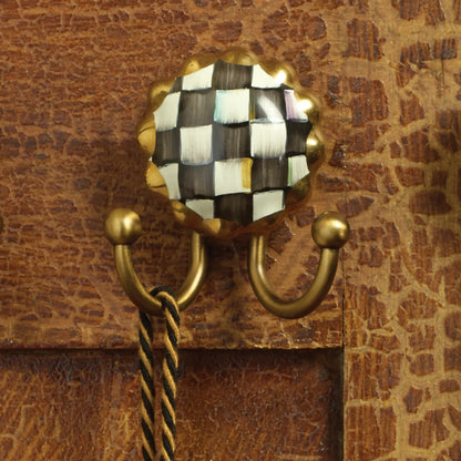 Violet Check Wall Hook