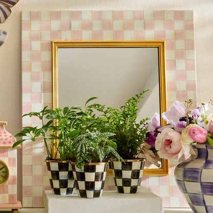 Courtly Check Enamel Wall Mirror