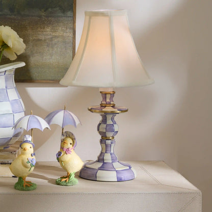 Royal Check Candlestick Lamp
