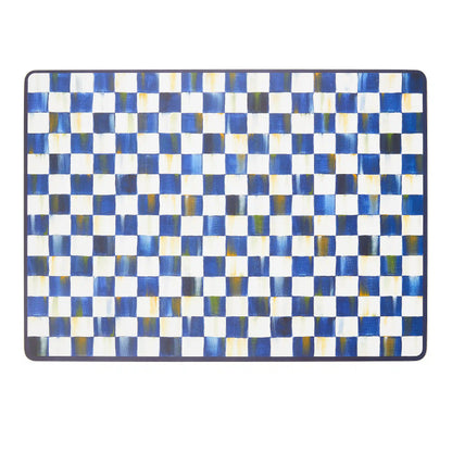 Violet Check Cork Back Placemats, Set of 4