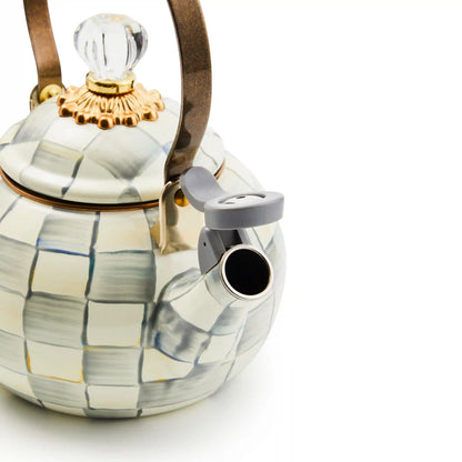Emerald Check Whistling Tea Kettle