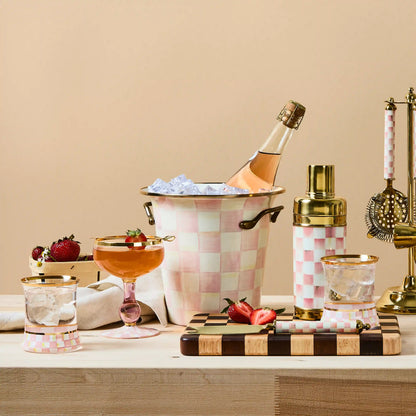 Mocha Check Wine Cooler