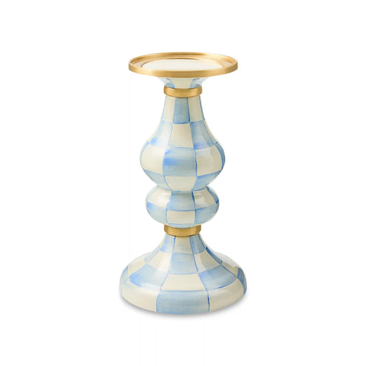 Courtly Check Large Pillar Candlestick