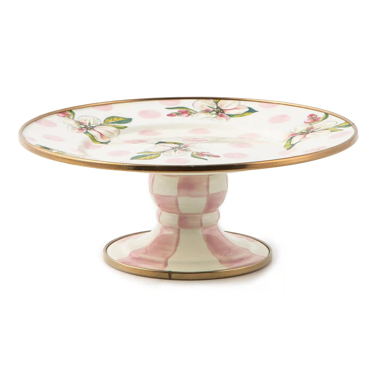 White Flower Market Mini Pedestal Platter