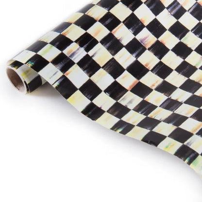 Courtly Check Gift Wrap, Set of 2