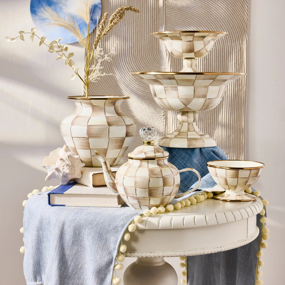 Emerald Check 4 Cup Teapot