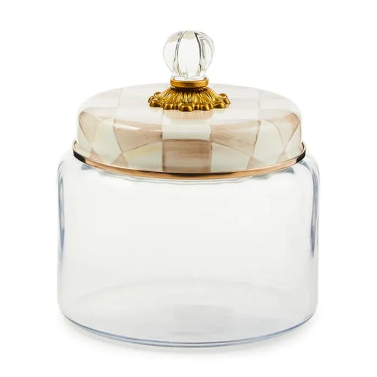 Mocha Check Medium Kitchen Canister