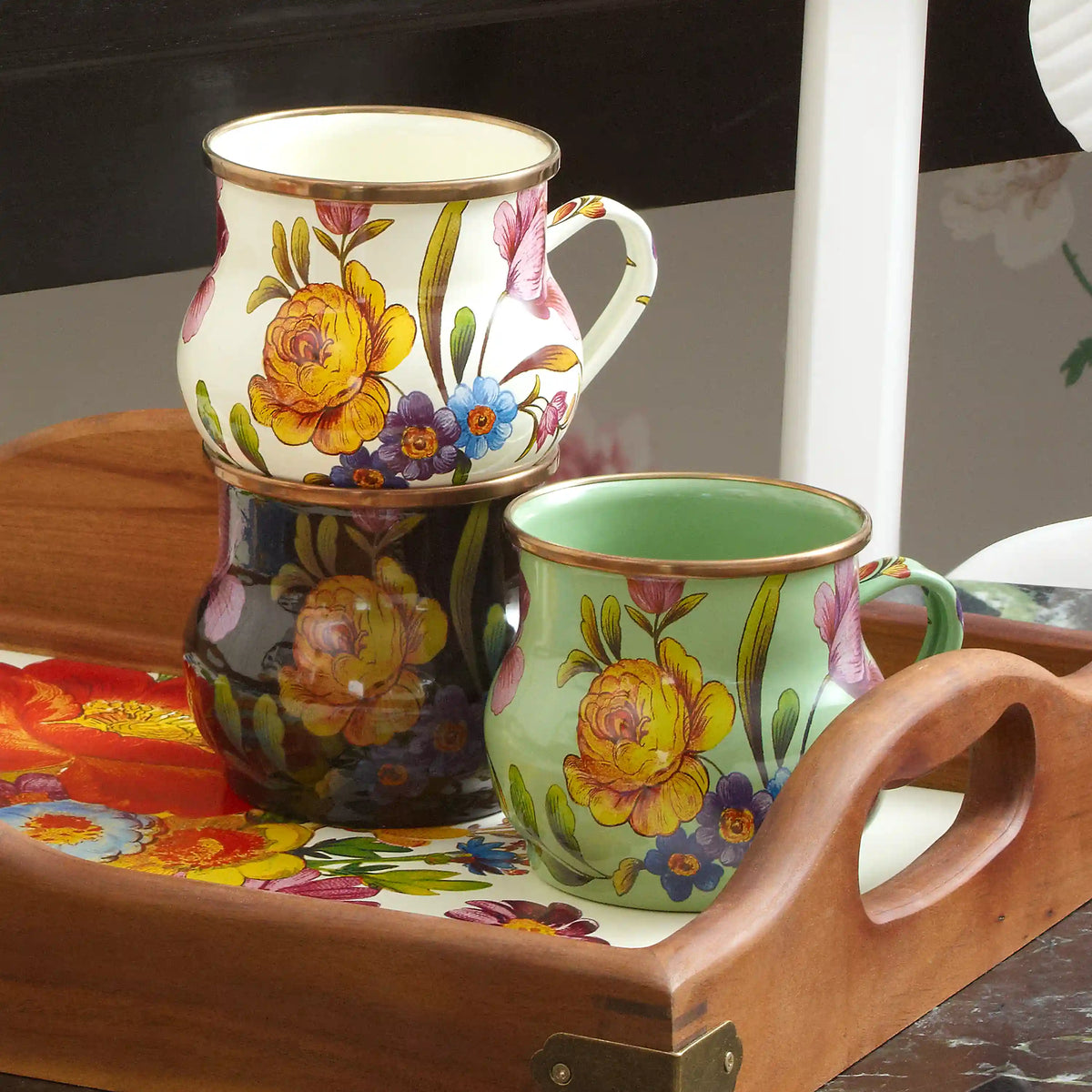 Wild Rose Slate Mug