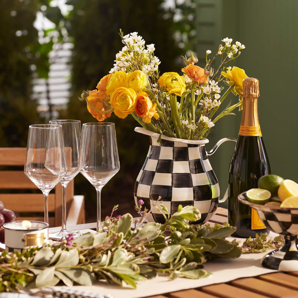 Wild Rose Slate Pitcher
