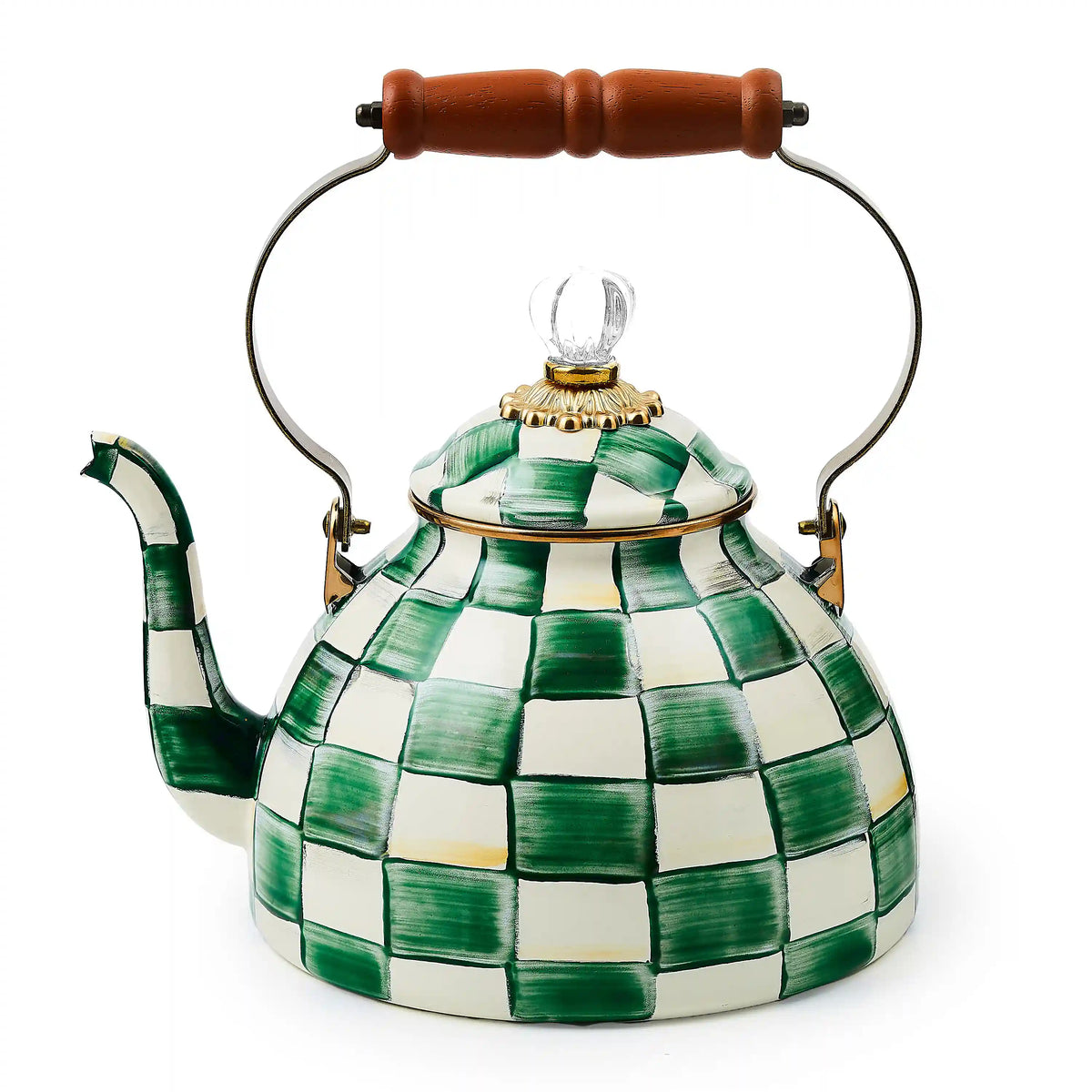 Emerald Check 2 Quart Tea Kettle