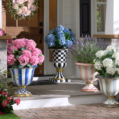 Royal Check Pedestal Urn