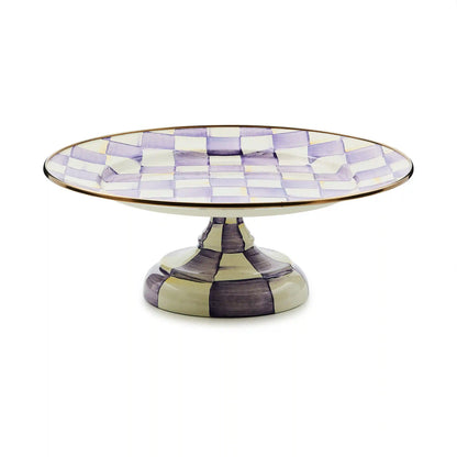 Emerald Check Large Pedestal Platter