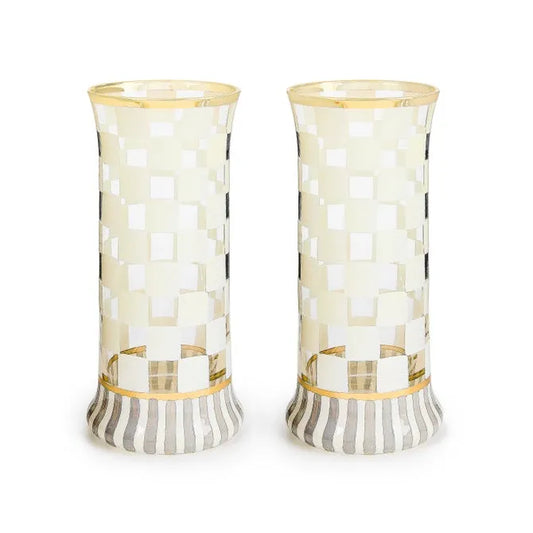 Carnival White Highball Glass, Set of 2