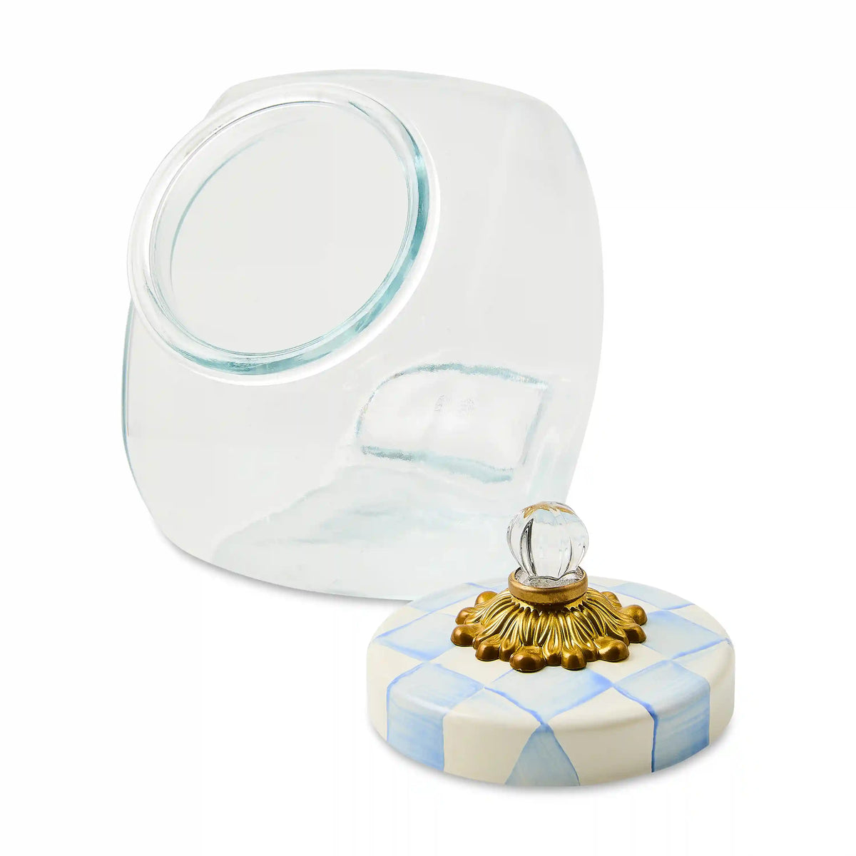 Sweets Jar with Rosy Check Enamel Lid