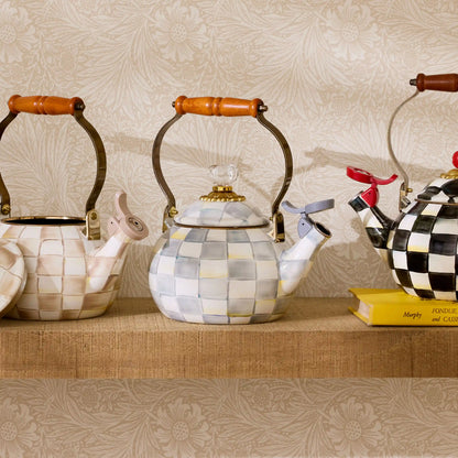 Emerald Check Whistling Tea Kettle