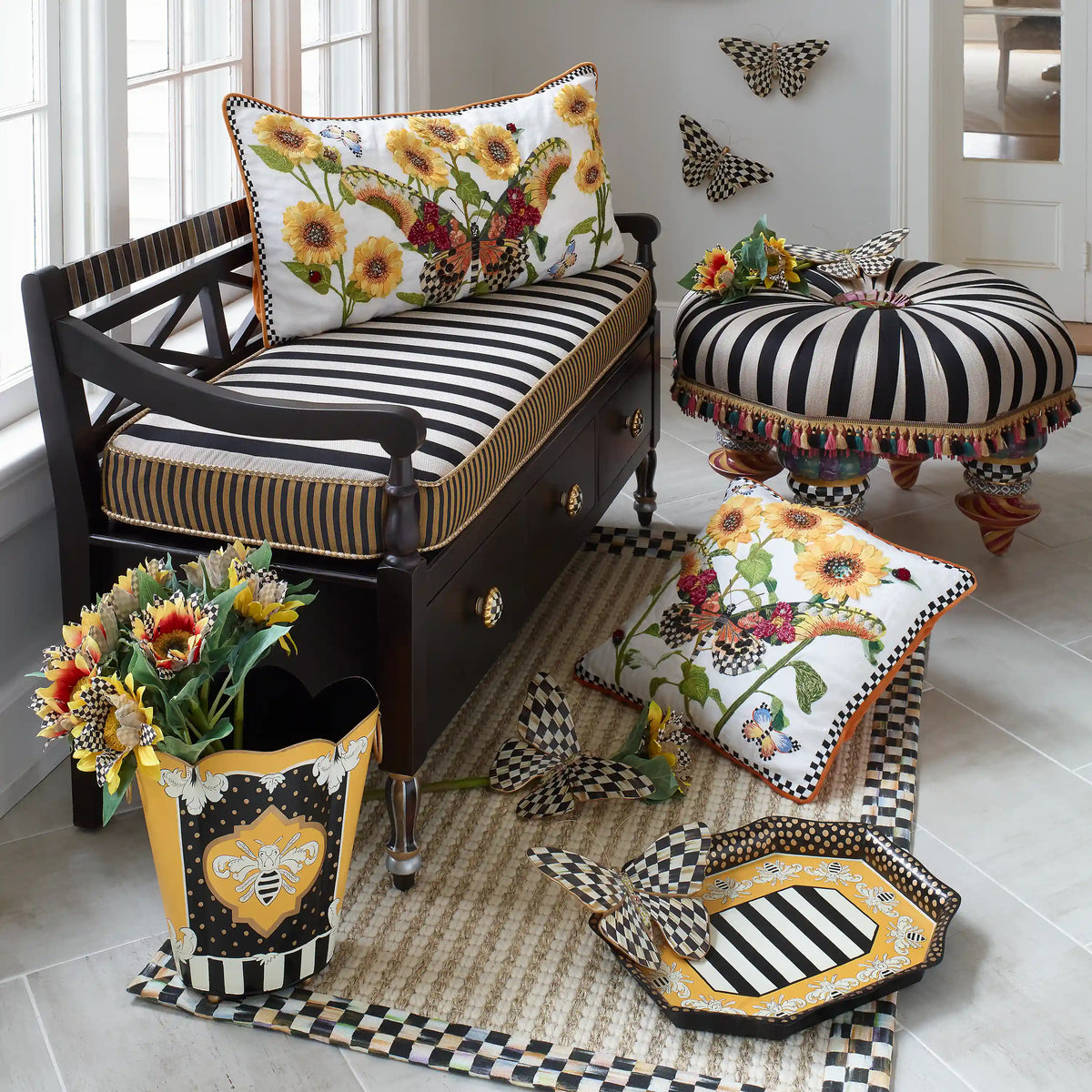Rosy Check Butterfly Wall Decor