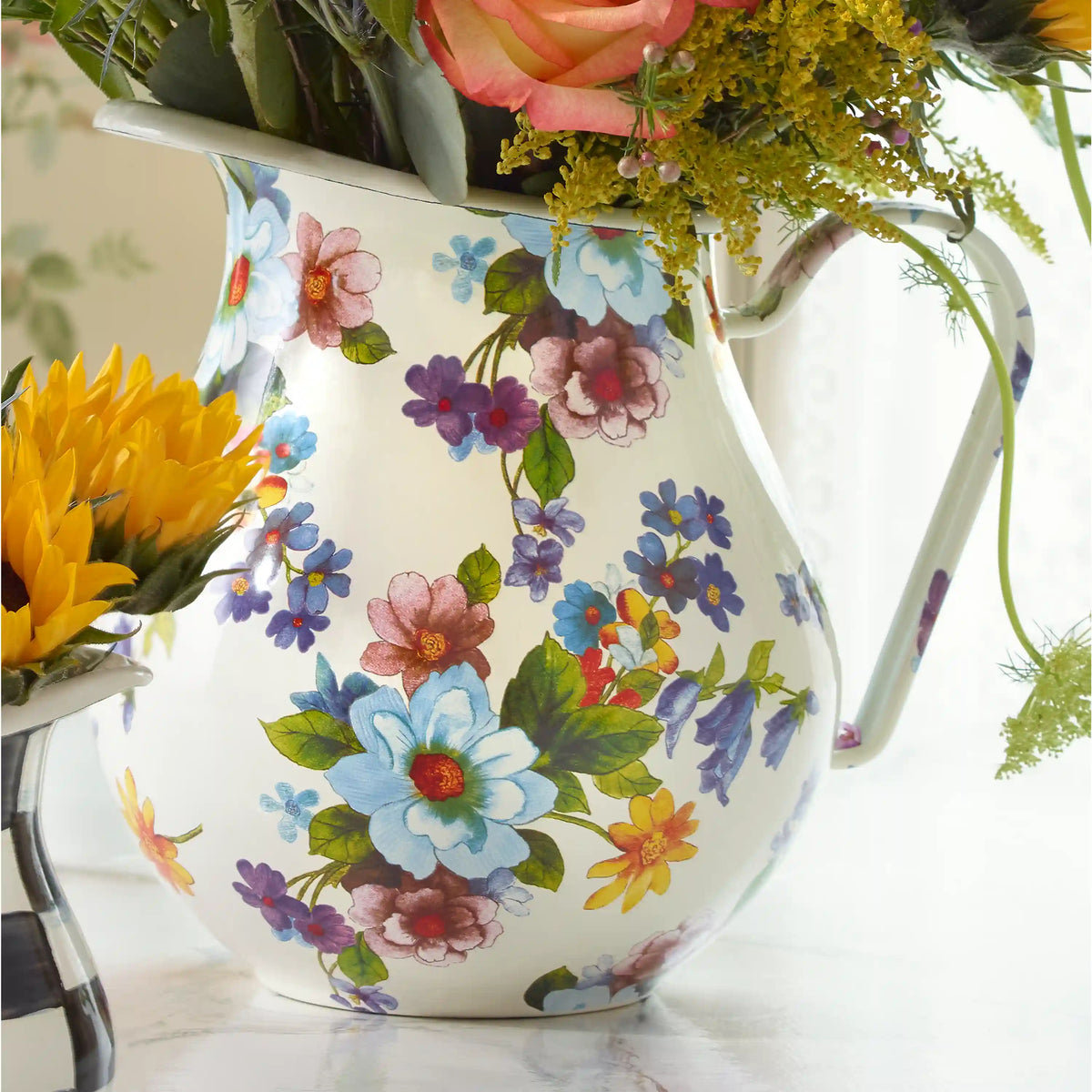 Emerald Check Pitcher