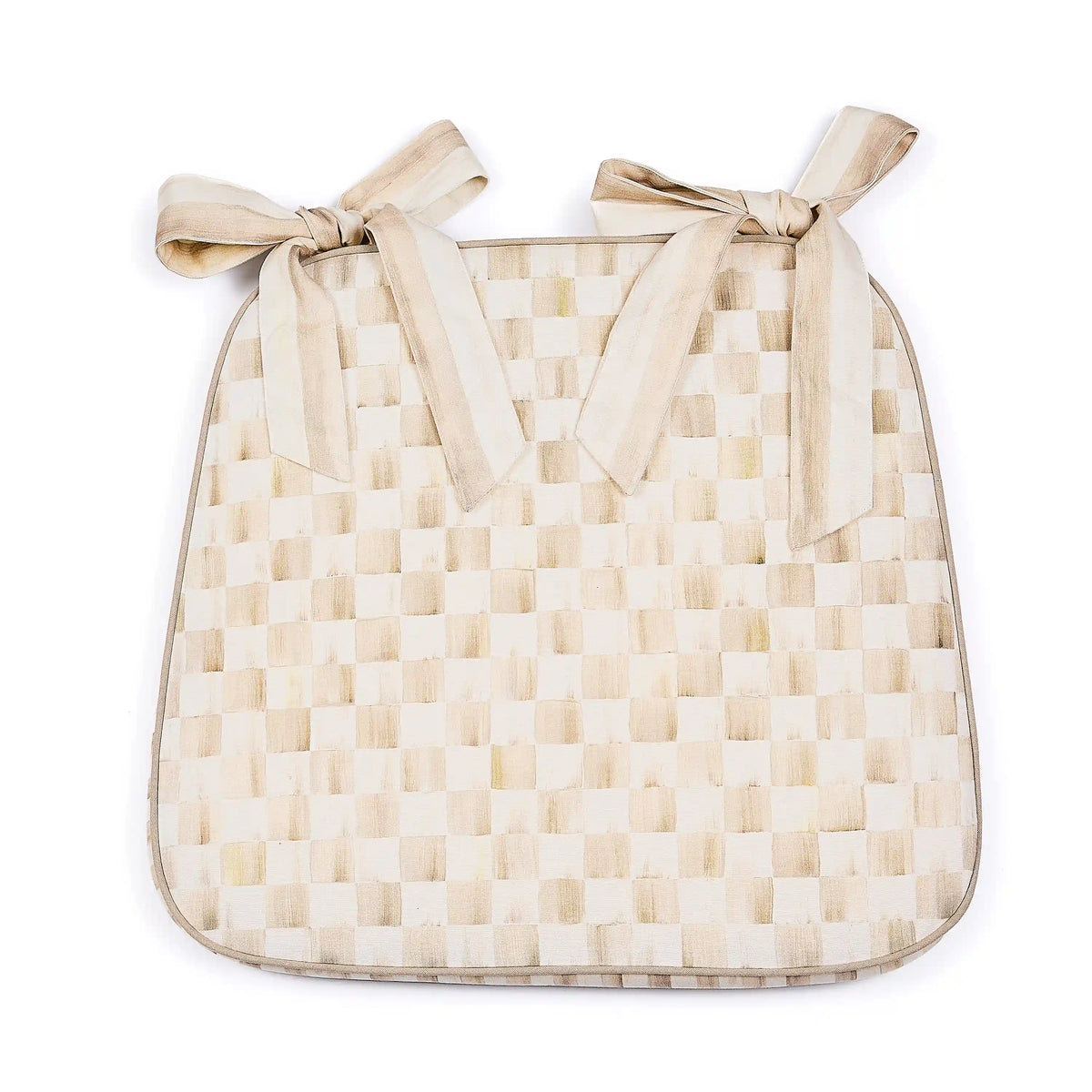 Mocha Check Chair Cushion