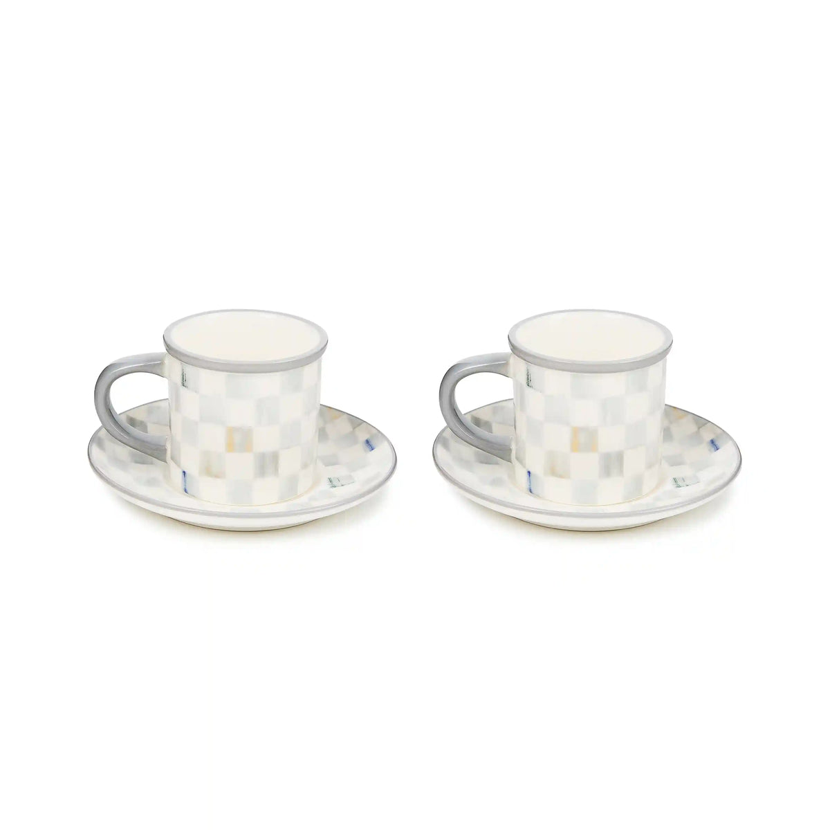 Courtly Check Espresso Cup & Saucer, Set of 2