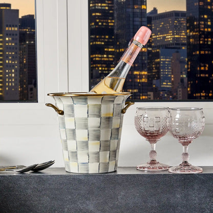 Violet Check Wine Cooler