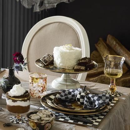 Wild Rose Brown Mini Pedestal Platter