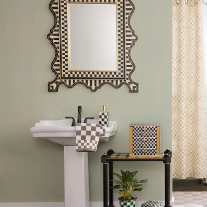 Courtly Check & Stripe Large Wall Mirror