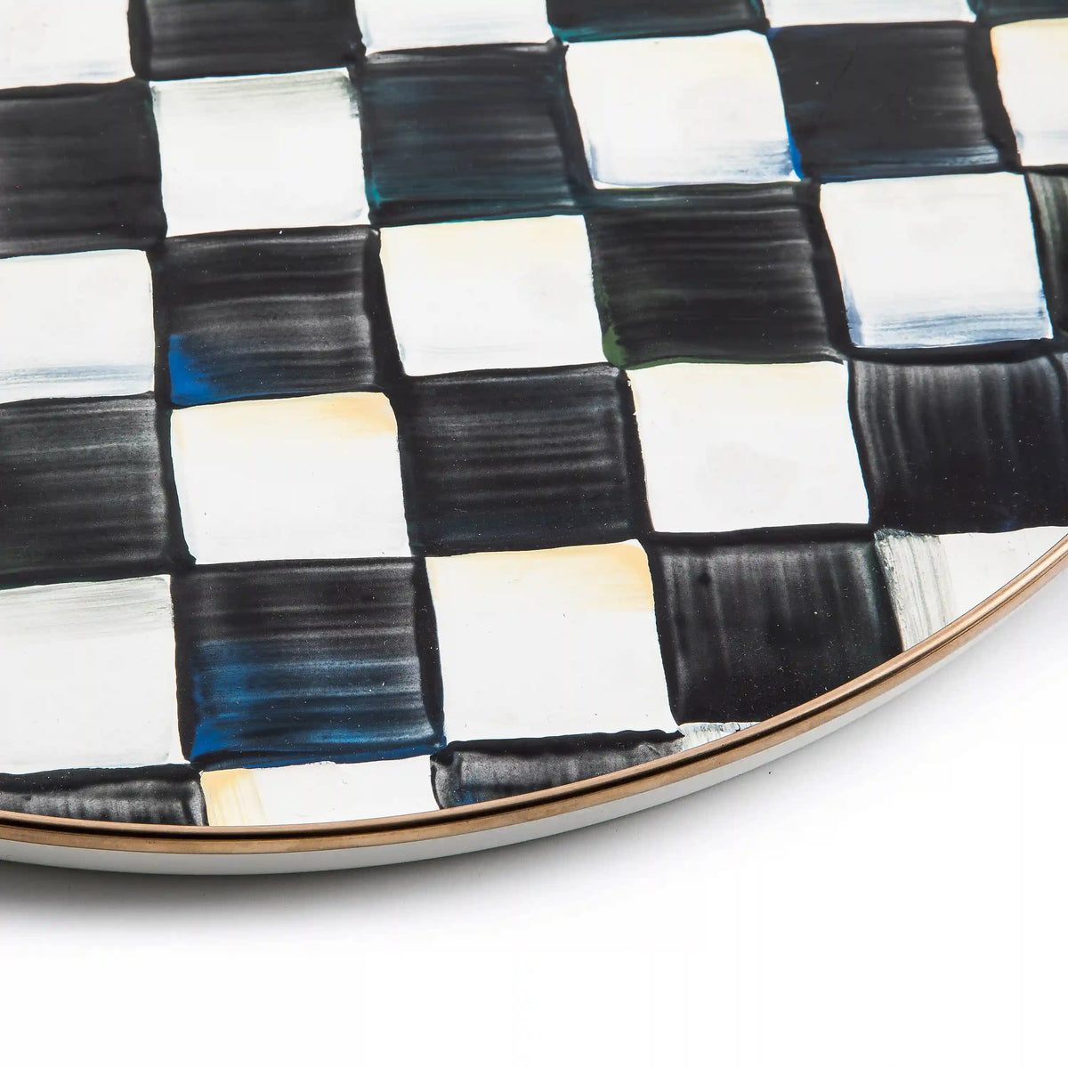 Royal Check Round Tray