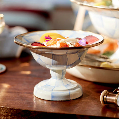 Violet Check Large Compote