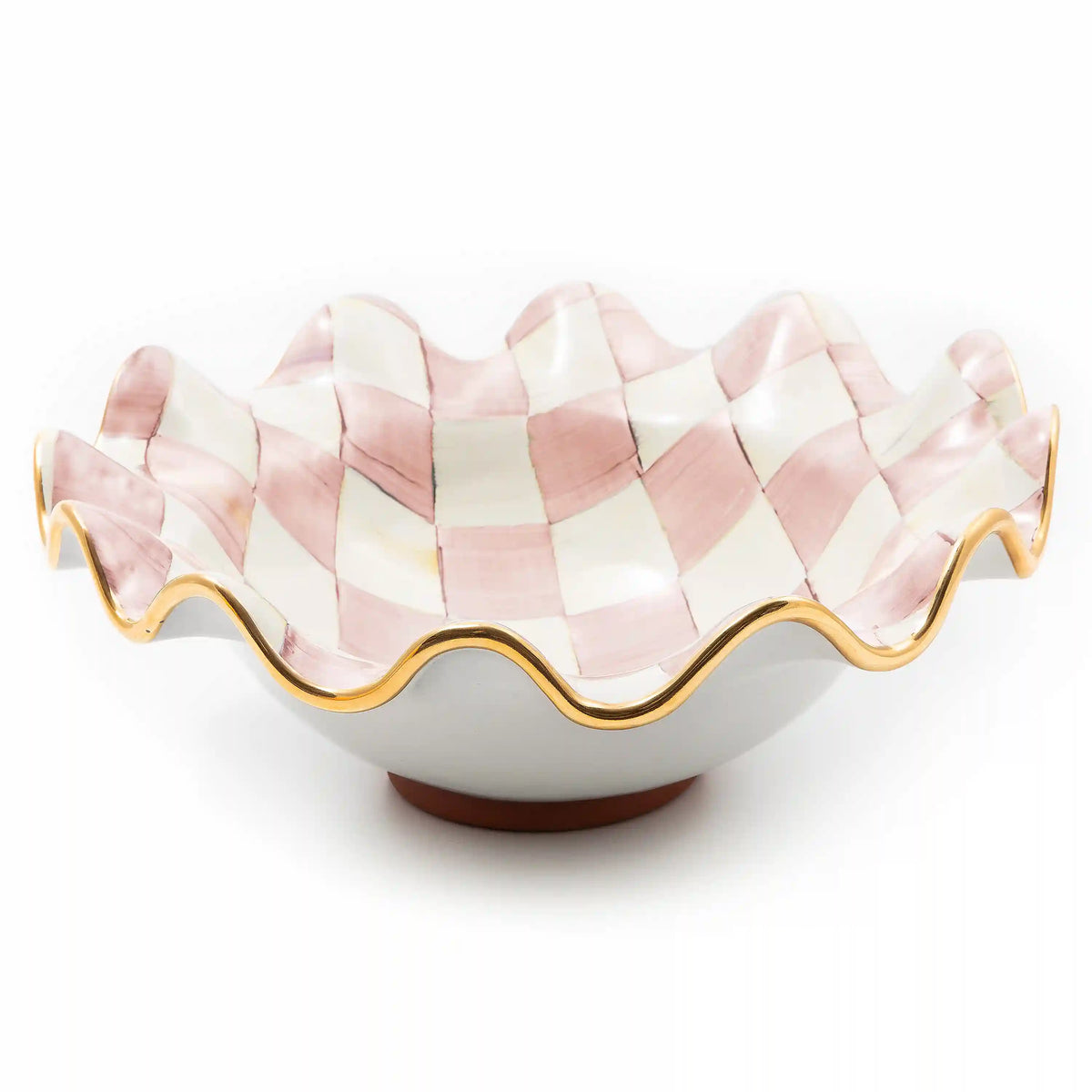Courtly Check Medium Ceramic Fluted Serving Bowl