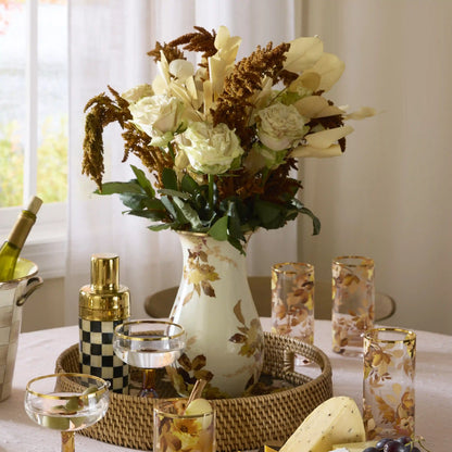 Mocha Check Tall Vase