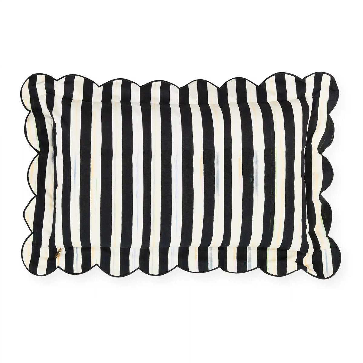 Courtly Check Reversible Scalloped Throw Pillow