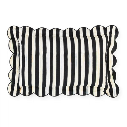 Courtly Check Reversible Scalloped Throw Pillow