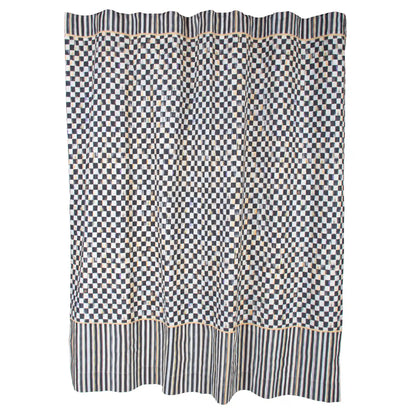 Violet Check Shower Curtain