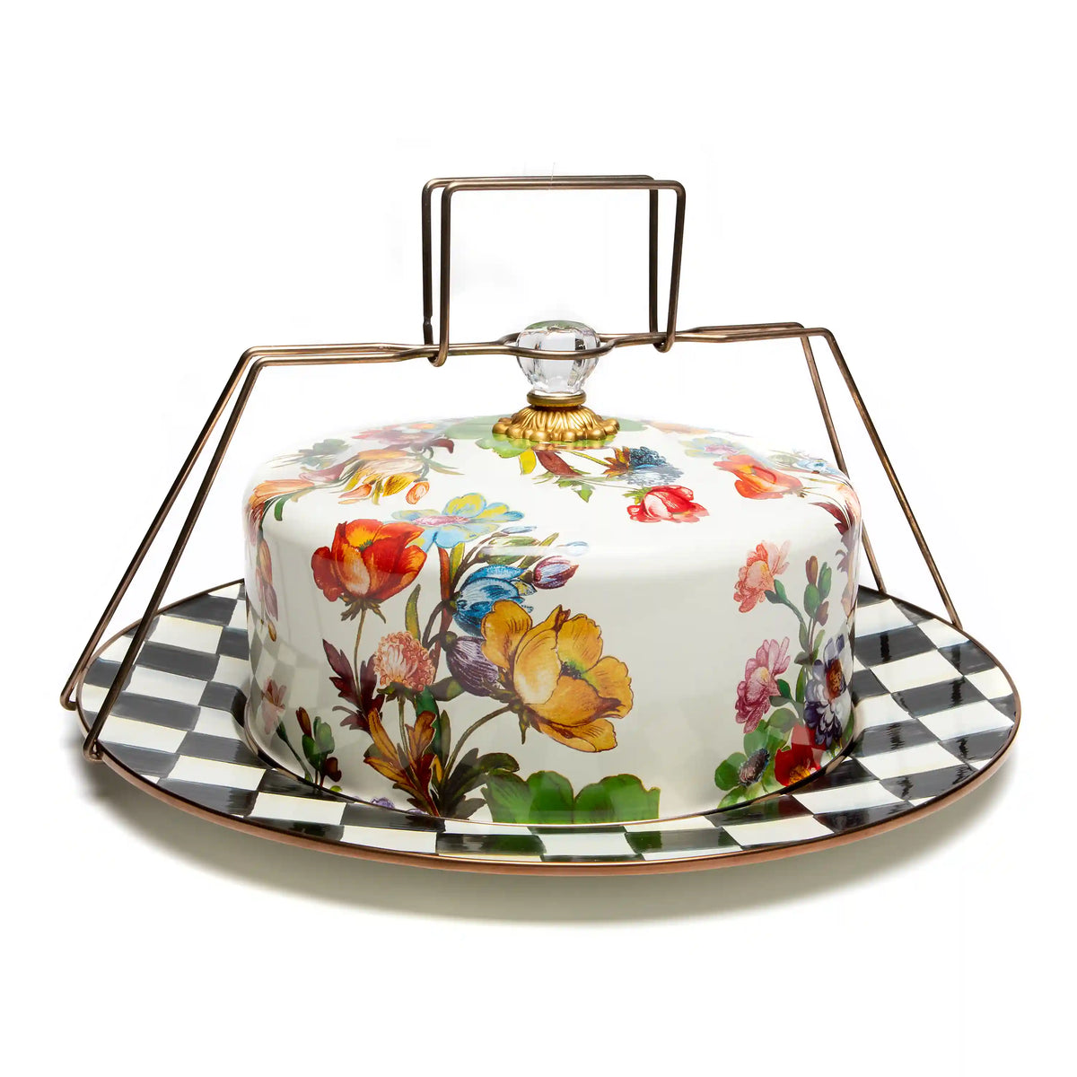 Wild Rose White Cake Carrier