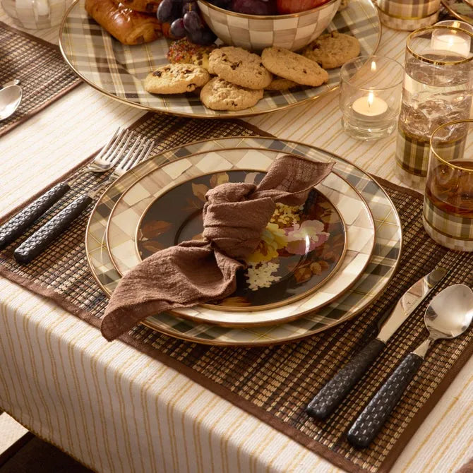 Tartan Mocha Charger Plate