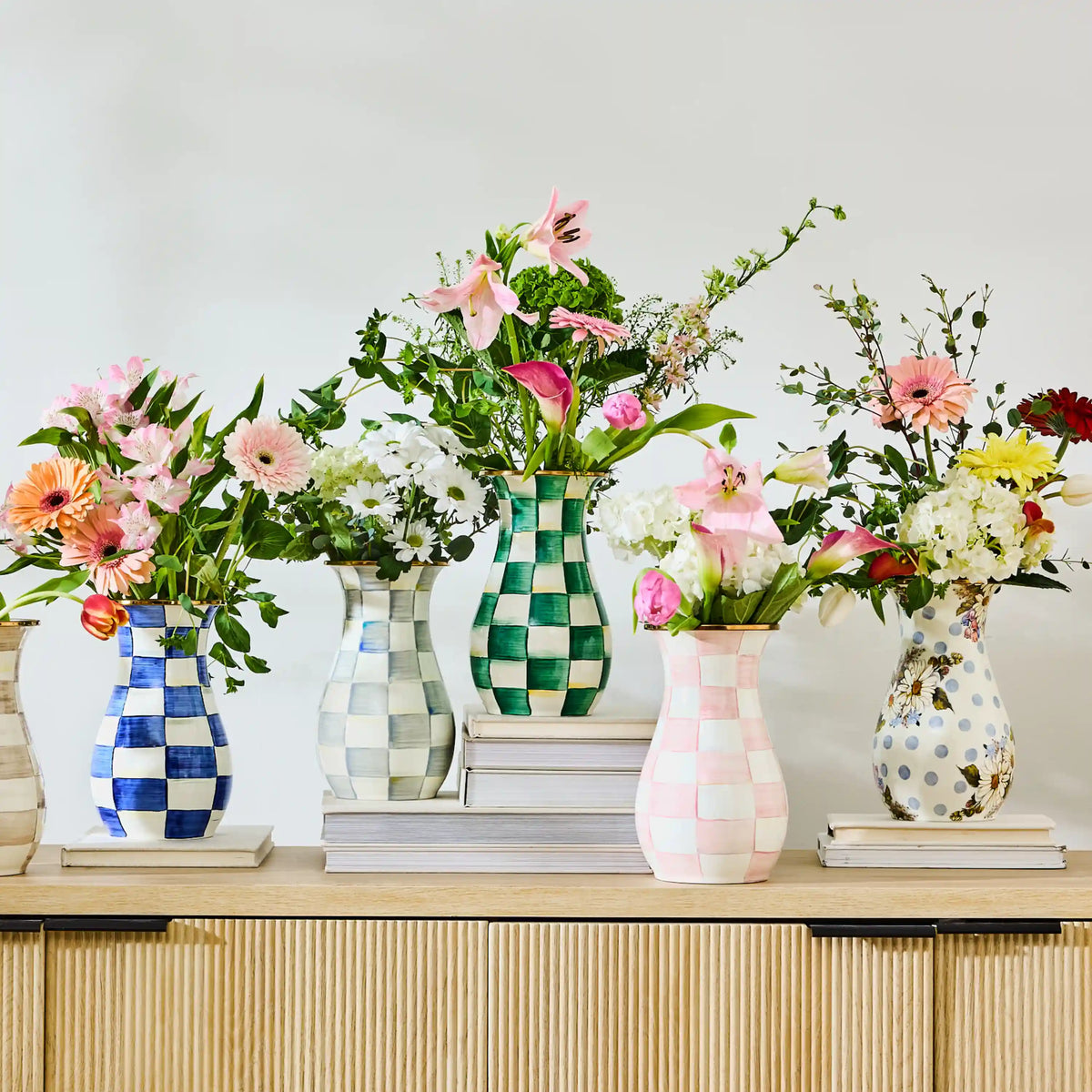 Wild Rose Slate Tall Vase