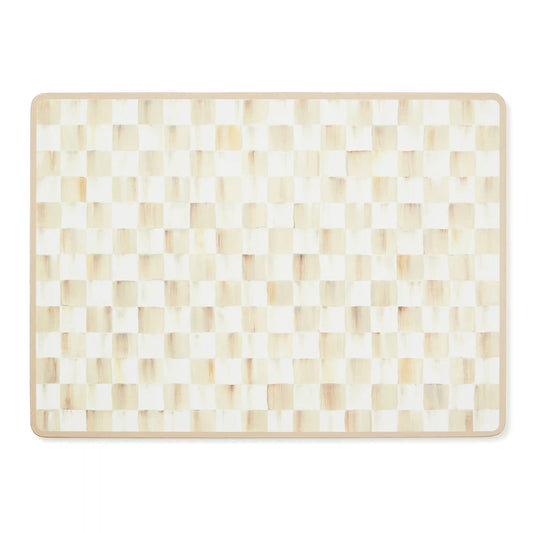 Rosy Check Cork Back Placemats, Set of 4
