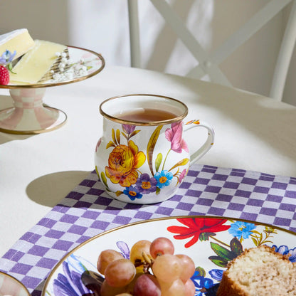 White Flower Market Mug