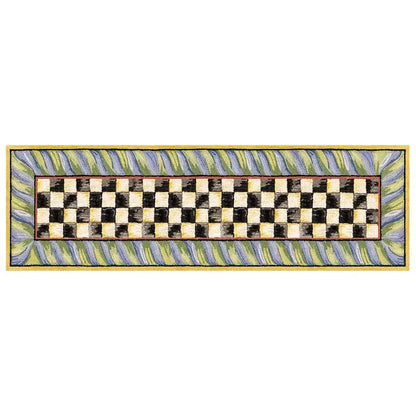 Courtly Check Purple & Green 2'6" x 8' Washable Runner